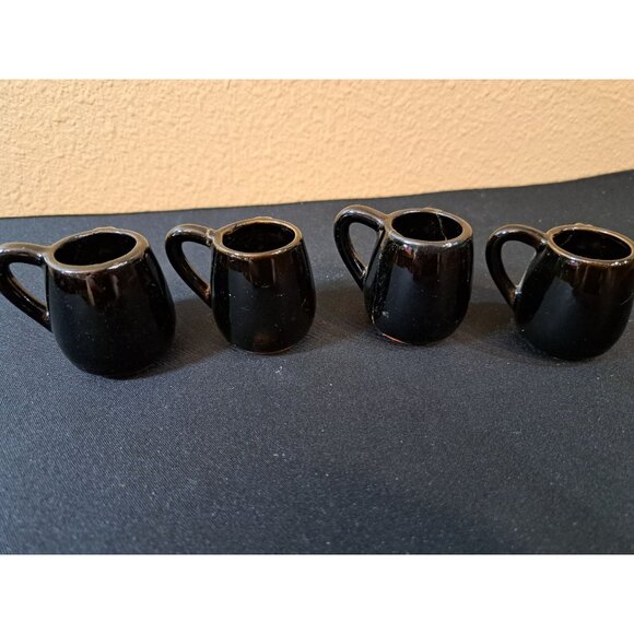 Vintage Poodle Head /Terriers Hand-Painted Ceramic Mini Cups - Picture 2 of 12